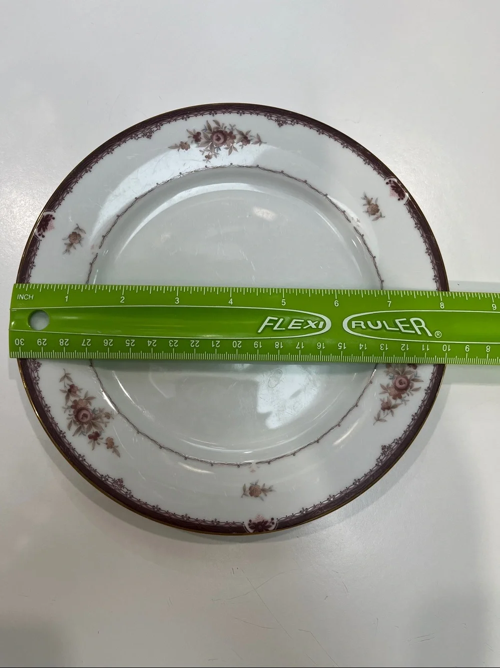 Noritake VTG Salad plates, set of 10 Bordeaux pattern, retired. Floral details